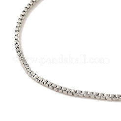 Brass Box Chain Adjustable Slider Necklaces&nbsp;NJEW-B119-02P