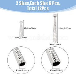 12Pcs 2 Styles Alloy Cord Ends&nbsp;FIND-FH0008-98