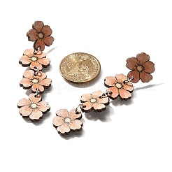304 Stainless Steel Flower Dangle Stud Earrings&nbsp;EJEW-M074-05P