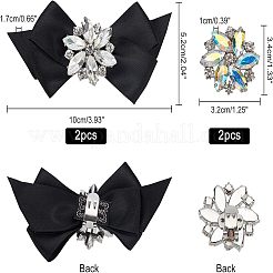 4Pcs 2 Style Glass Rhinestone Shoe Decorations&nbsp;FIND-NB0002-34A