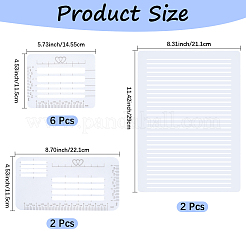 6Pcs PP Lettering Envelope Addressing Stencil Guide&nbsp;AJEW-CP0011-96