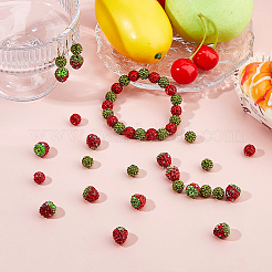 Handmade Polymer Clay Rhinestone Beads&nbsp;DIY-DC0003-65