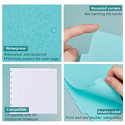 Plastic Index Tab Divider Sheets for Discbound Notebooks&nbsp;AJEW-WH0270-719B-01