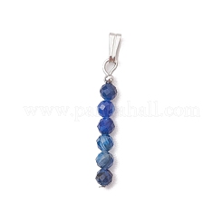 12Pcs 12 Styles Natural Mixed Stone Faceted Round Beaded Pendants&nbsp;PALLOY-JF03556-02