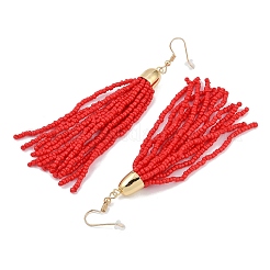 Boho Seed Bead Tassel Earrings&nbsp;EJEW-Z072-03A