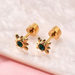 Ion Plating(IP) 304 Stainless Steel Stud Earrings&nbsp;EJEW-A118-16G-01