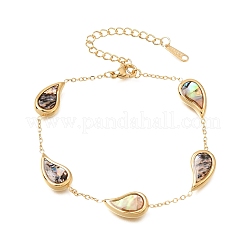 304 Stainless Steel Enamel Link Bracelets for Women&nbsp;SA-K003-06B-G