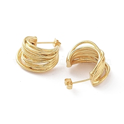 Iron Plating(IP) 304 Stainless Steel Stud Earrings&nbsp;EJEW-D095-09G
