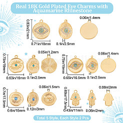 10Pcs 5 Style 304 Stainless Steel Pendants&nbsp;STAS-BBC0001-66