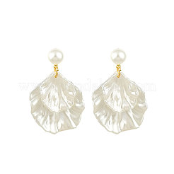Alloy Imitation Pearl Dangle Stud Earrings&nbsp;FS-WGB74E4-01