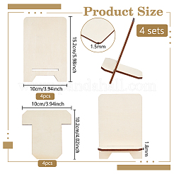 4 Sets Plwood Desktop Stands&nbsp;DIY-BC0015-15
