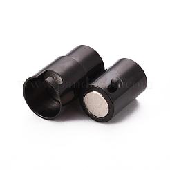 304 Stainless Steel Locking Tube Magnetic Clasps Ion Plating(IP)&nbsp;STAS-I045-12-6mm