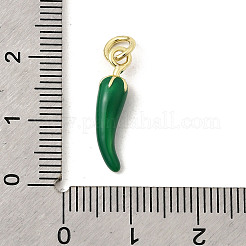 Brass Enamel Pendants&nbsp;KK-K302-24G-01