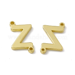 Rack Plating Brass Letter Connector Charms&nbsp;KK-C007-38G-Z