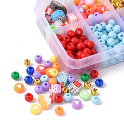 470Pcs Opaque Acrylic Beads&nbsp;MACR-YW0001-94