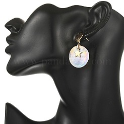 Brass Dangle Stud Earring for Women&nbsp;EJEW-JE07336