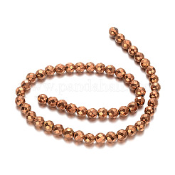 Electroplated Non-magnetic Synthetic Hematite Bead Strands&nbsp;G-E304-53