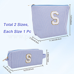 Letter S Polyester Makeup Storage Bag&nbsp;AJEW-WH20001-73B