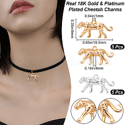 10Pc s 2 Colors Brass Pendants&nbsp;KK-BBC0021-80
