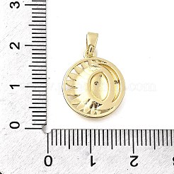 Brass Micro Pave Cubic Zirconia Pendants&nbsp;KK-P336-07G