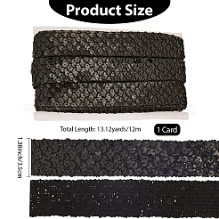 Polyester with PT Paillette Lace Trim Ribbon&nbsp;OCOR-WH20073-01D