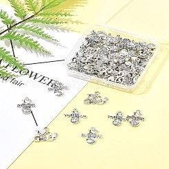 60Pcs 4 Styles Tibetan Style Zinc Alloy Pendants&nbsp;TIBEP-FS0001-35