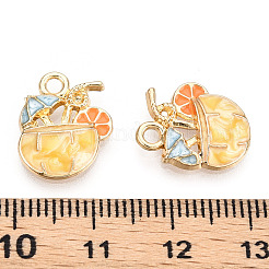 Alloy Enamel Pendants&nbsp;ENAM-T009-63B-RS