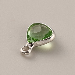 Faceted Glass Pendants&nbsp;GLAA-WH0030-13P-08