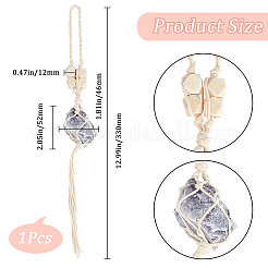 Irregular Natural Amethyst Hanging Pendant Decoration&nbsp;HJEW-WH0069-03B