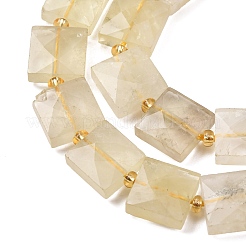 Heated Natural Lemon Quartz Beads Strands&nbsp;G-F839-A13-01