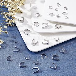 120Pcs 6 Style 304 Stainless Steel Snap on Bails&nbsp;STAS-NB0001-38