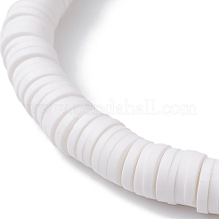 Polymer Clay Heishi Surfer Stretch Bracelet with Acrylic Butterfly Charms&nbsp;BJEW-JB09915-01
