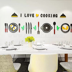 3D Tableware Theme Acrylic Self-adhesion Mirror Wall Stickers&nbsp;EL-TAC0001-11