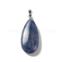 Dyed & Heated Natural Blue Aventurine Pendants&nbsp;G-P474-01P-14