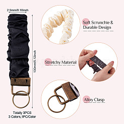 3Pcs 3 Colors Polyester Alloy Mobile Straps for Women&nbsp;HJEW-TA0001-50