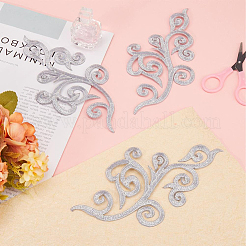 8 Pairs Ethnic Style Flower Pattern Computerized Embroidery Appliques&nbsp;PATC-GF0001-84A