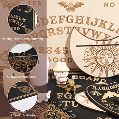2 Sets 2 Styles Carved Wooden Divination Board Kit&nbsp;AJEW-CA0003-75