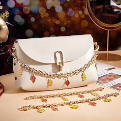 3Pcs 3 Styles Leaf Alloy Chains Bag Extender Chains&nbsp;AJEW-PH01582