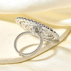 Brass Cuff Rings for Women&nbsp;RJEW-Q008-03P