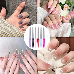 6Pcs 6 Colors Stainless Steel Nail Art Manicure Buffer Files&nbsp;MRMJ-WH20001-11