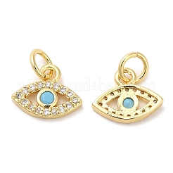 Eco-Friendly Brass Micro Pave Cubic Zirconia Charms&nbsp;ZIRC-F083-018G-01-RS