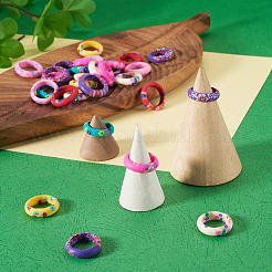 30Pcs Handmade Polymer Clay Finger Rings&nbsp;RJEW-TA0001-11A