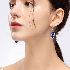 22Pcs 11 Styles Handmade Blue and White Porcelain Beads Strands&nbsp;PORC-PA0001-40