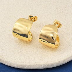 Brass C-Shaped Stud Earrings&nbsp;EJEW-F389-24G