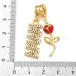 Mother's Day Brass Micro Pave Clear Cubic Zirconia Pendants&nbsp;CU-CBAD306-16G-03