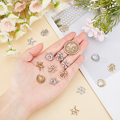 16Pcs 4 Style 201 Stainless Steel Pendants&nbsp;STAS-DC0002-93