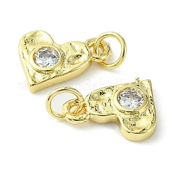 Rack Plating Brass Micro Pave Cubic Zirconia Pendants&nbsp;KK-K332-08G