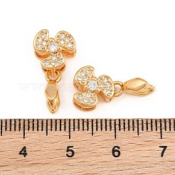 SHEGRACE Brass Micro Pave Cubic Zirconia Ice Pick Pinch Bails&nbsp;XGRQ5K291-828G