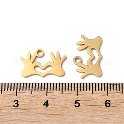 Ion Plating(IP) 304 Stainless Steel Charms&nbsp;STAS-F300-11G