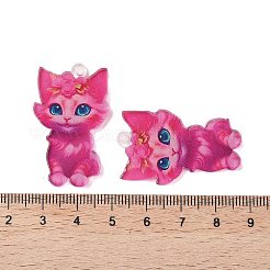 Kitten Theme Printed Acrylic Pendants&nbsp;OACR-S141-01E